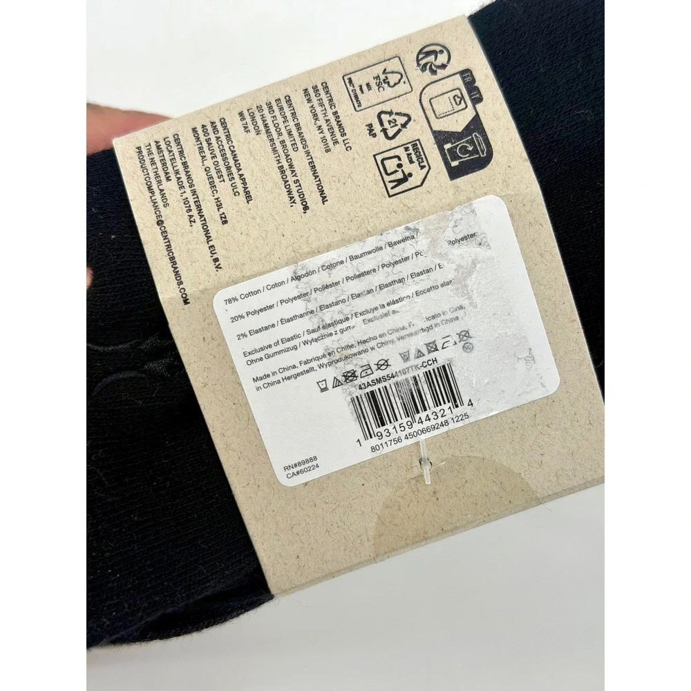 AllSaints Mens 3 Pack Crew Socks Black Grey Charcoal Ramskull Logo NWT Size 7-13
